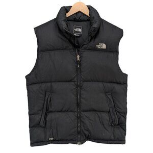 The North Face Nuptse 700 Puffer Vest Mens Black Down Packable Full Zip Size M
